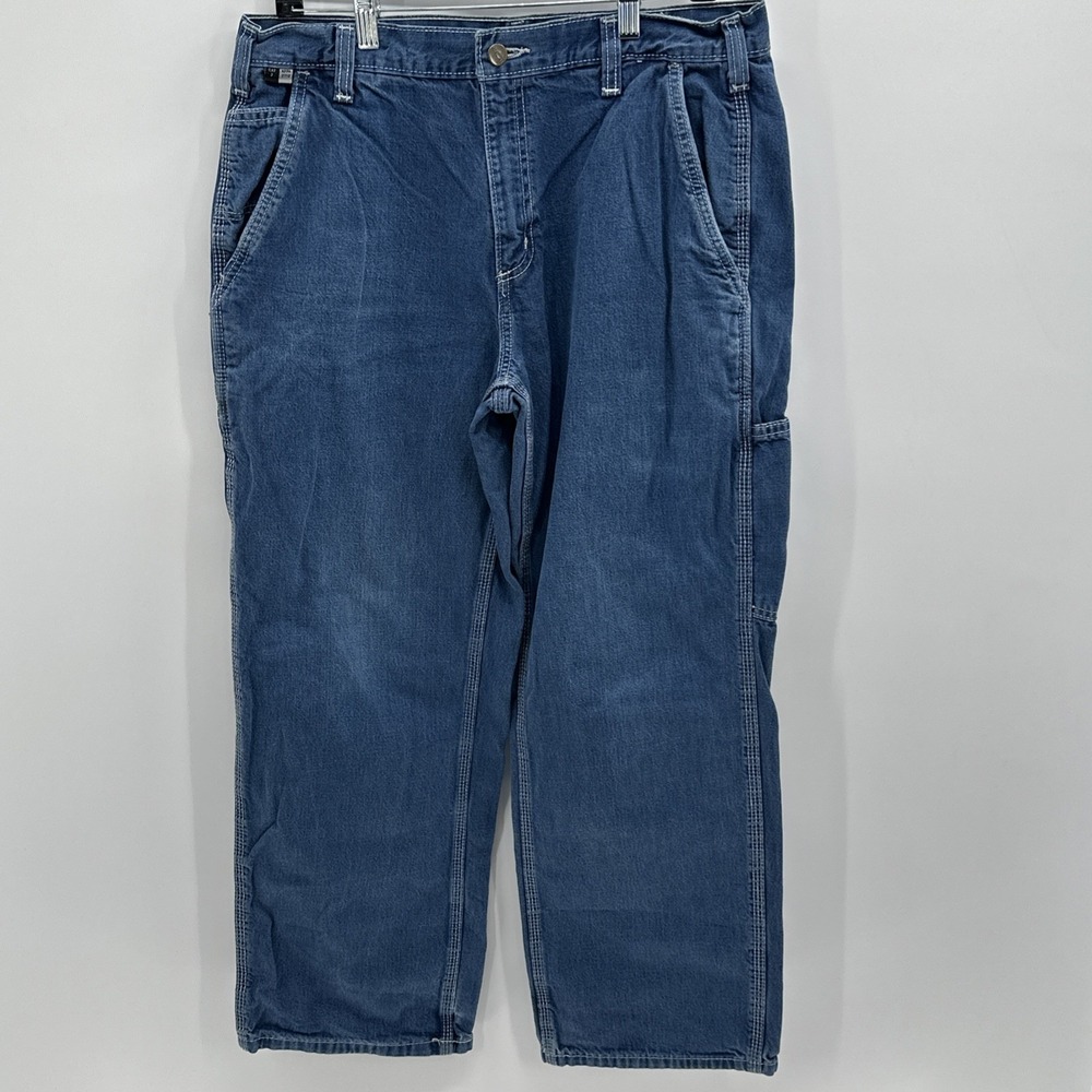 Carhartt‎ FR Jeans Mens 32x 28 Blue Denim Carpenter Flame Resistant Work 290-83